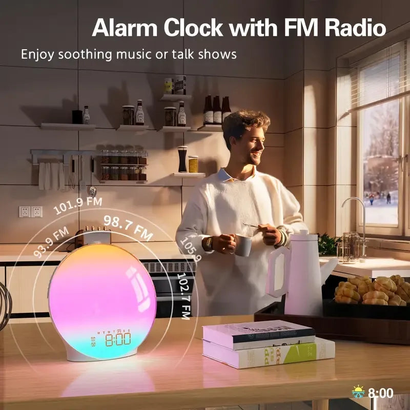 Smart Sunrise Wake-Up Light Alarm Clock