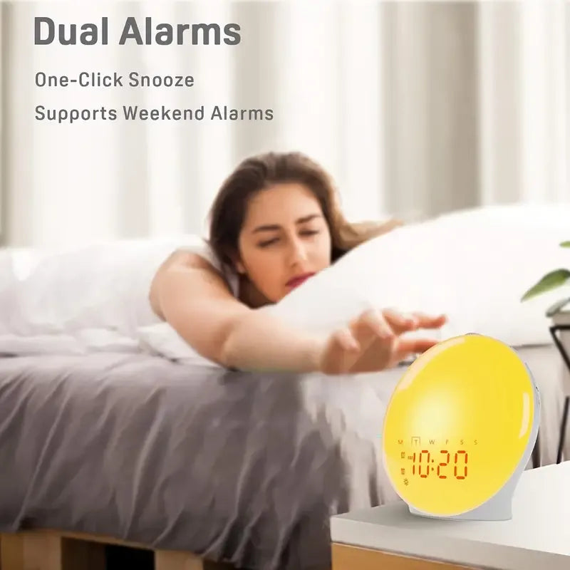 Smart Sunrise Wake-Up Light Alarm Clock