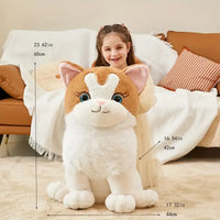 Cute Giant Ikasa White Cat (60 cm)