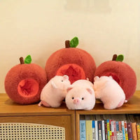 Kawaii Apple Pig Plush Toy (20 cm)