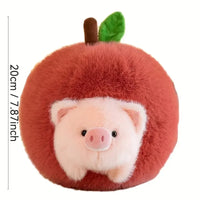 Kawaii Apple Pig Plush Toy (20 cm)