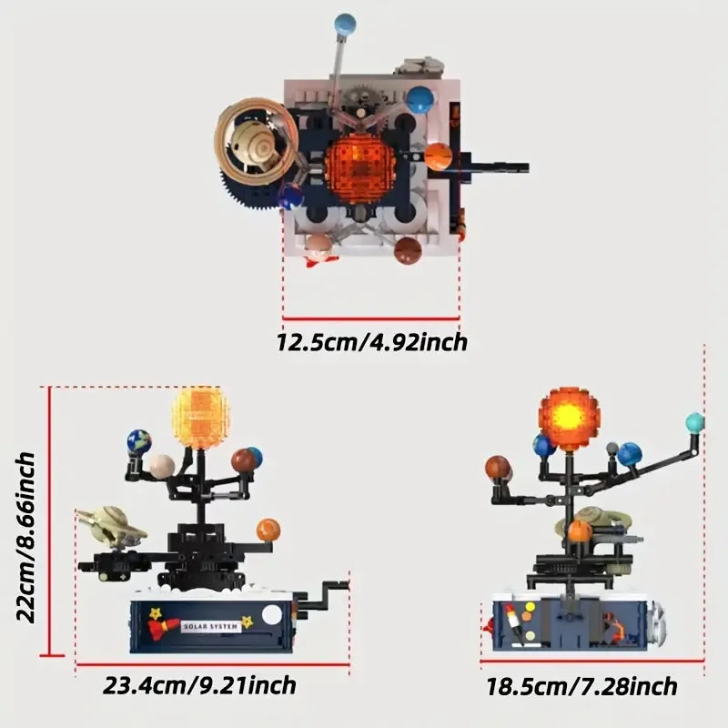 Rotating Solar System Building Blocks Set