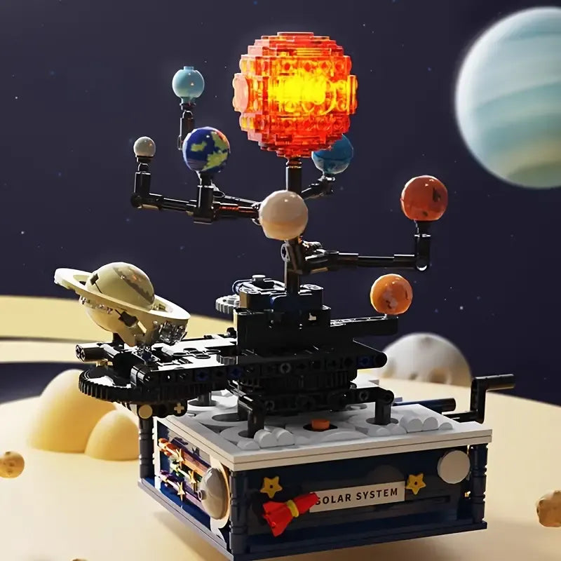 Rotating Solar System Building Blocks Set