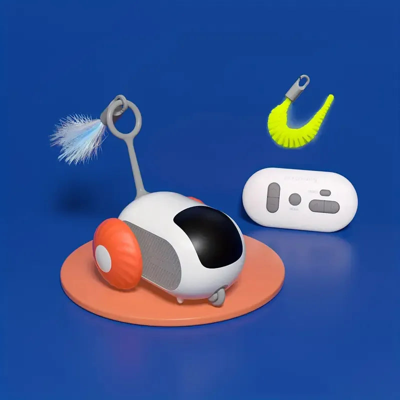 Interactive Dual-Mode Cat Teasing Toy Car