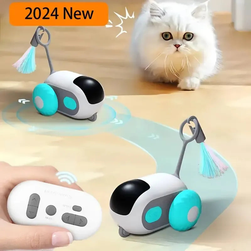 Interactive Dual-Mode Cat Teasing Toy Car