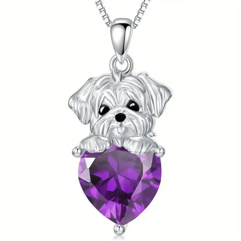 Maltese Dog Shining Pendant