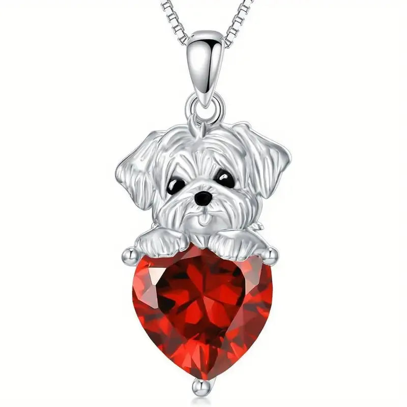 Maltese Dog Shining Pendant