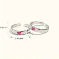 Glowing Heart Adjustable Ring