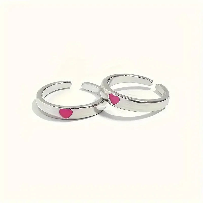 Glowing Heart Adjustable Ring