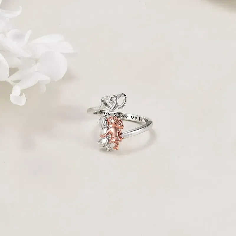 Sisters Bond Ring and Necklace