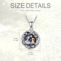 Mother-Daughter Abalone Shell Locket Necklace