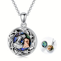 Mother-Daughter Abalone Shell Locket Necklace