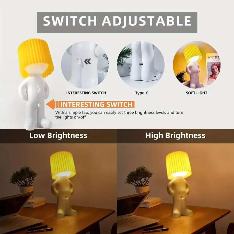 Turn-on Shy Man Lamp