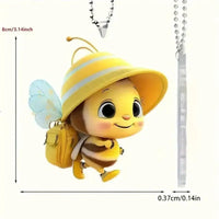 Vibrant Bee Acrylic Keychain