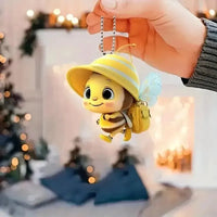 Vibrant Bee Acrylic Keychain