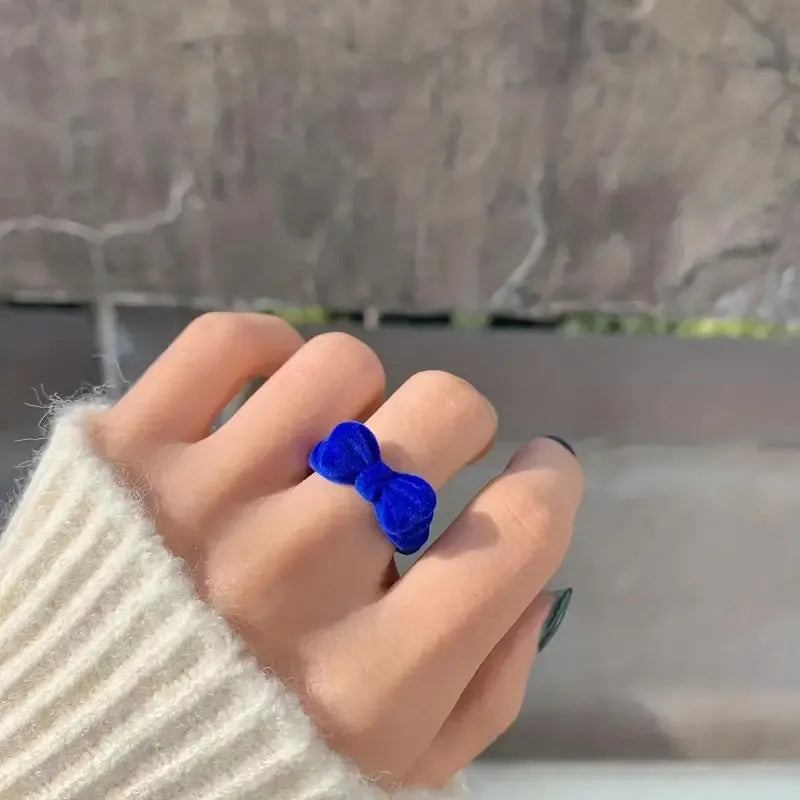 Adorable Velvet Bow Ring