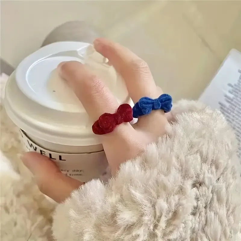 Adorable Velvet Bow Ring