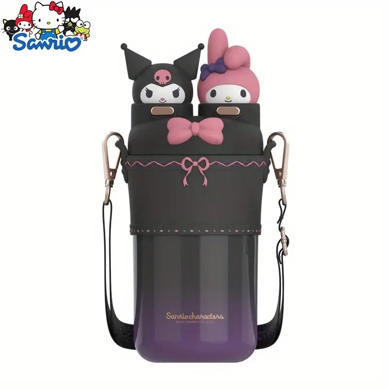 Sanrio 2 in 1 Kuromi & My Melody Steel Kawaii Bottle (550 ml)