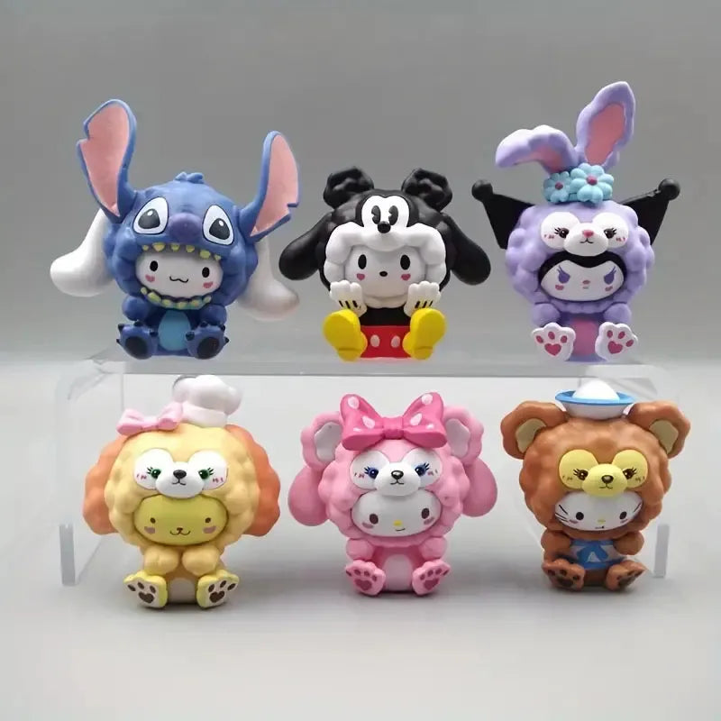 Sanrio Cosplay Ornament Figurines (Set of 6)