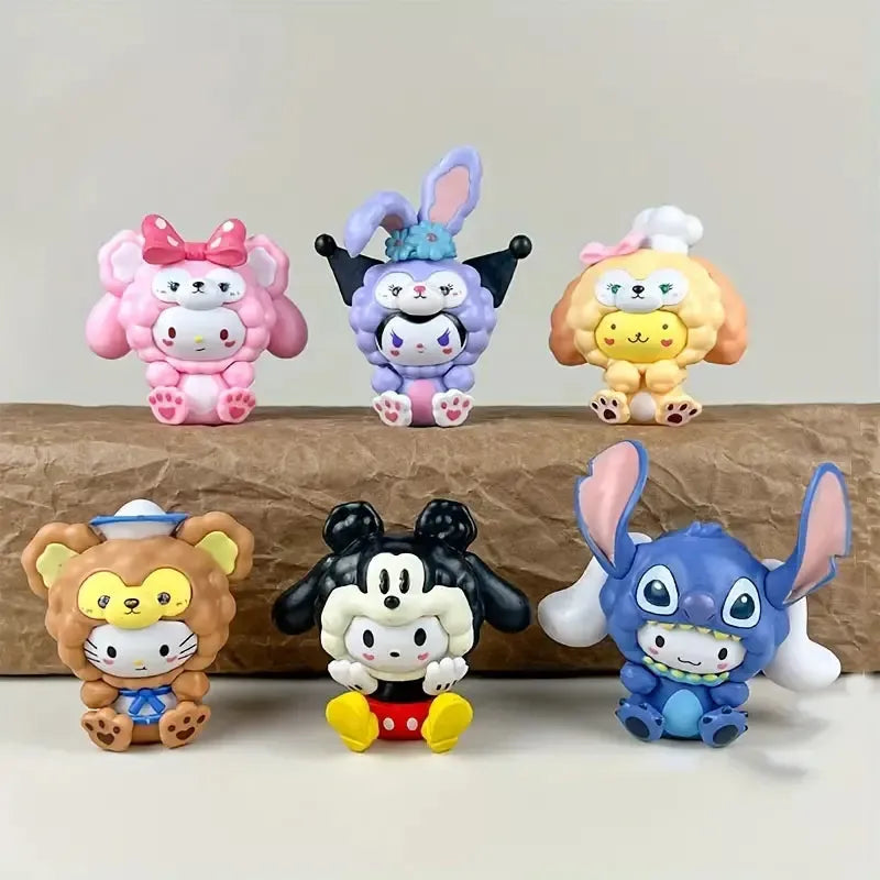 Sanrio Cosplay Ornament Figurines (Set of 6)