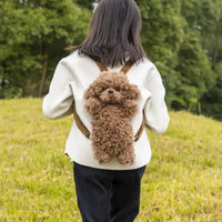 Chongker Realistic Poodle Shaped Backpack