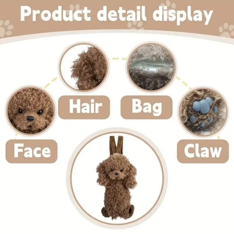 Chongker Realistic Poodle Shaped Backpack