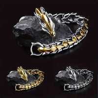 Viking Dragon Design Punk Bracelet