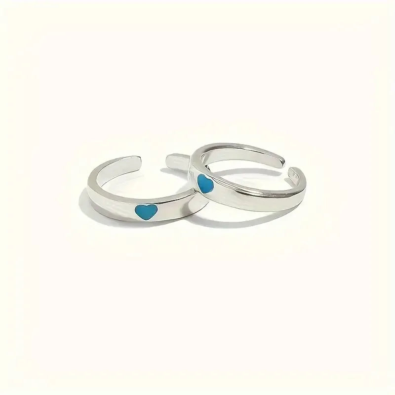 Glowing Heart Adjustable Ring