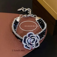 Elegant Rose Rhinestone Bracelet