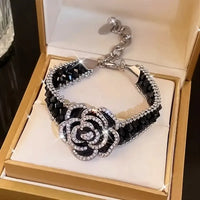 Elegant Rose Rhinestone Bracelet