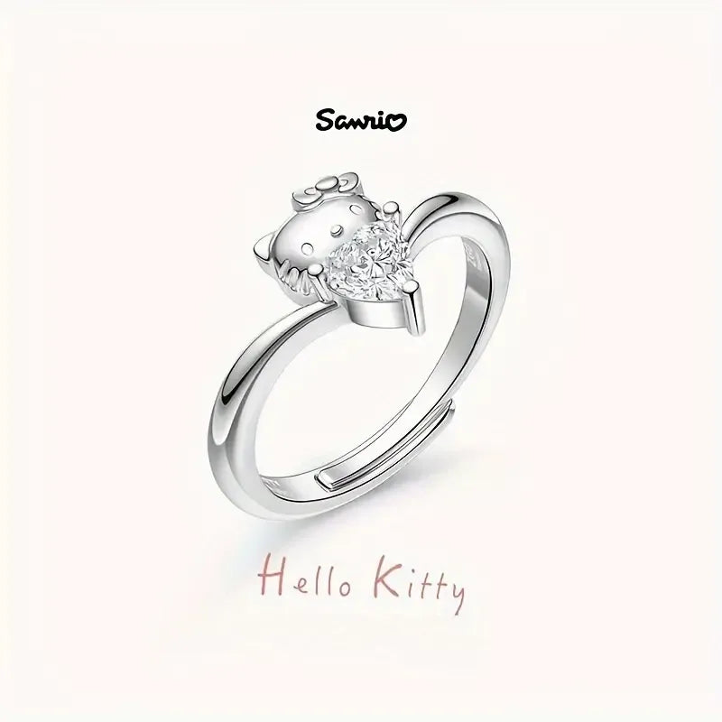 Hello Kitty Heart-Shaped Butterfly Ring