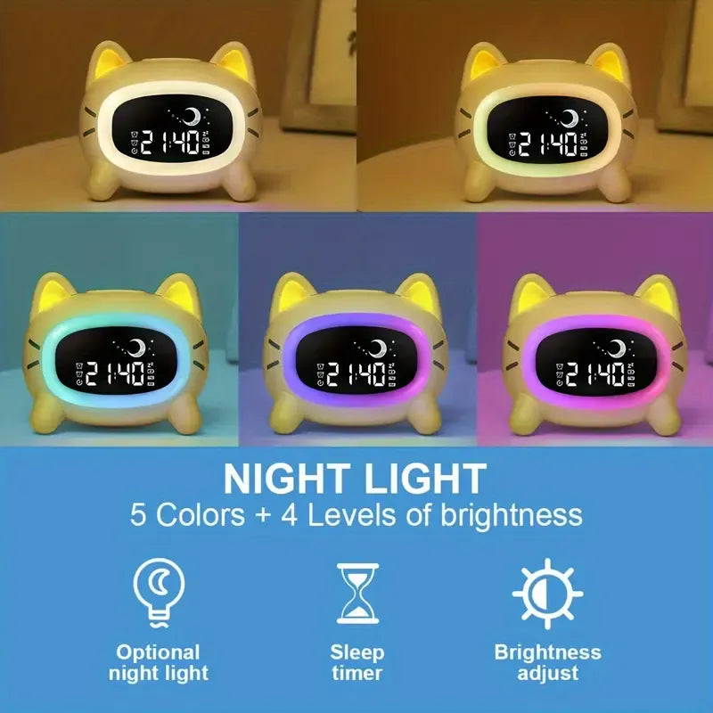 Adorable Cat Sleep Trainer Alarm Clock