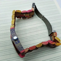 Colorful Triangle Wooden Quartz Watch