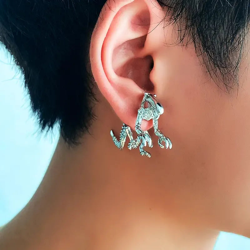 Stylish Alien Shaped Stud Earrings