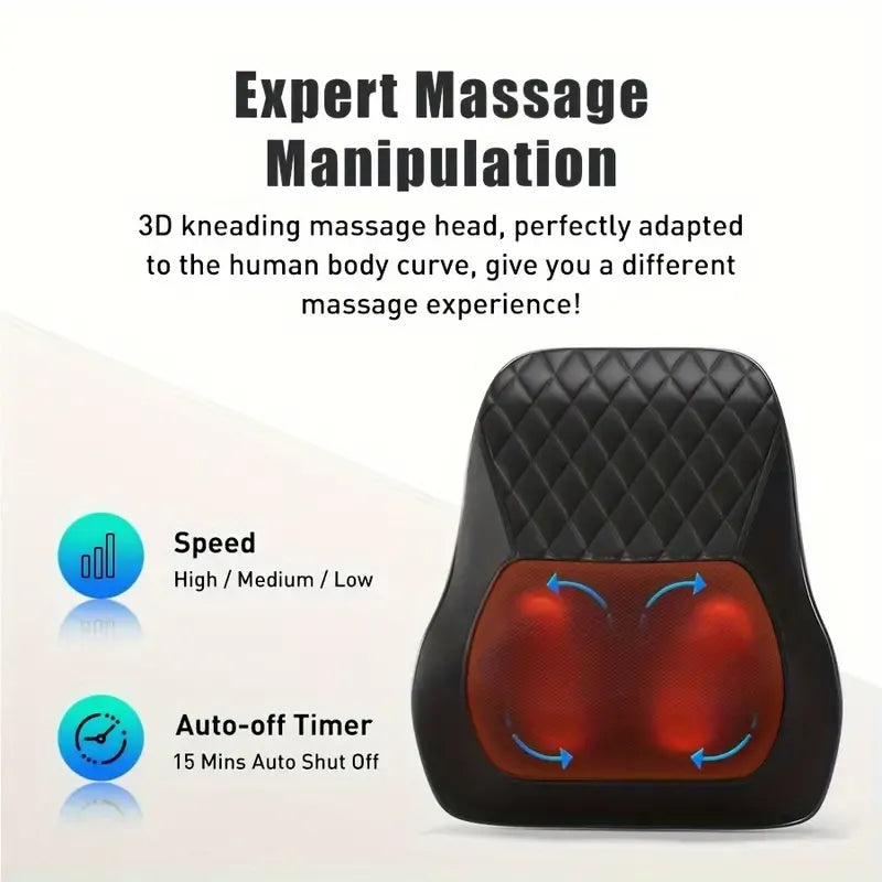 Heated 3D Kneading Massage Pillow