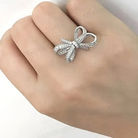 Elegant Boho Bowknot Rhinestone Ring