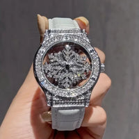 Frozen Rhinestone Rotating Watch