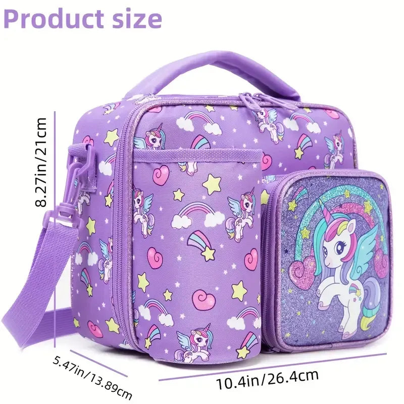 Cartoon Themed Insulated Lunch Bag