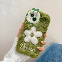 Daisy Flower Plush Phone Case (For iPhones)