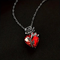 Dark Rose Heart Pendant