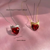 Shiny Red Heart-Shaped Pendant