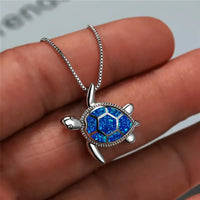 Turtle-Shaped Alloy Pendant Necklace