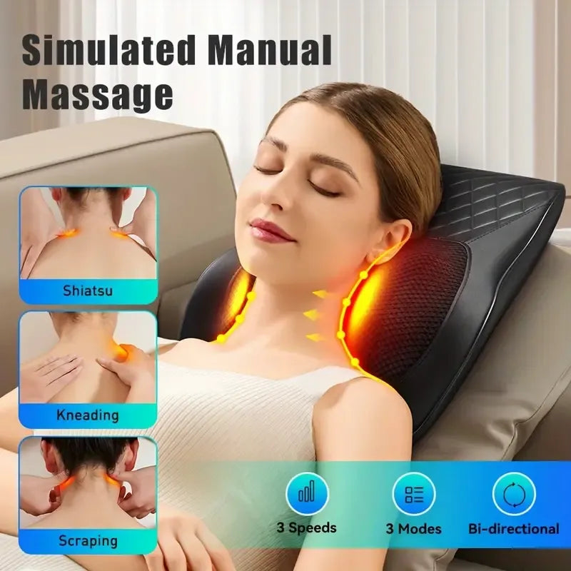 Heated 3D Kneading Massage Pillow