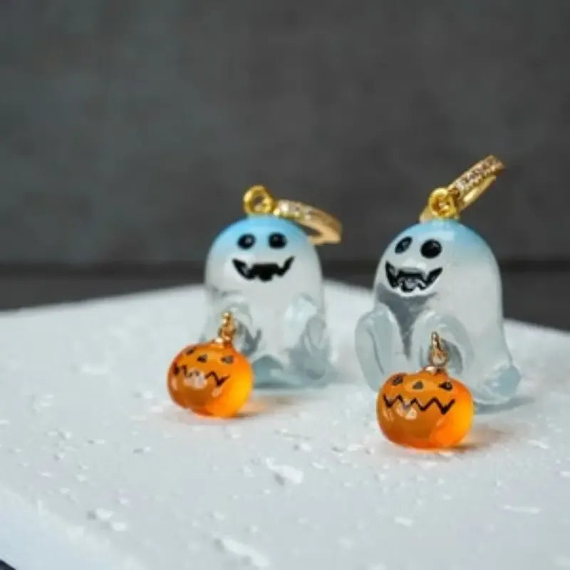 Charming Halloween & Pumpkin Hoop Earrings