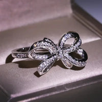 Elegant Boho Bowknot Rhinestone Ring