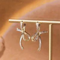 Unique Hollow Bow Stud Earrings