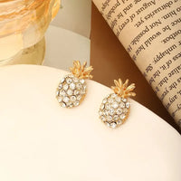 Vibrant Pineapple Stud Earrings