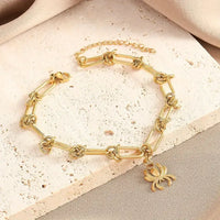 Golden Spider Stainless Steel Bracelet