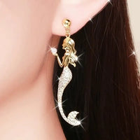 Vintage Mermaid Dangle Earrings