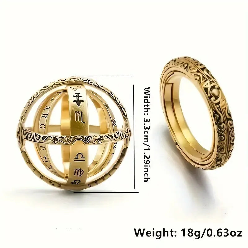 Delicate Rotating Astronomical Sphere Ring